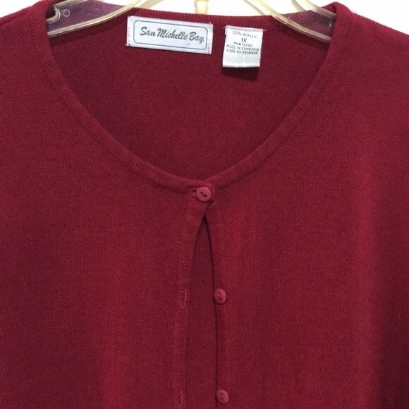 San Michelle Bay Button Sweater 1X - Picture 2 of 5